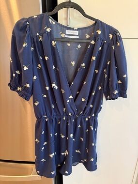 Urban Outfitters Blue Floral romper
